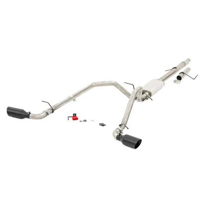 Rough Country Dual Cat-Back Exhaust with Black Tips - 96008